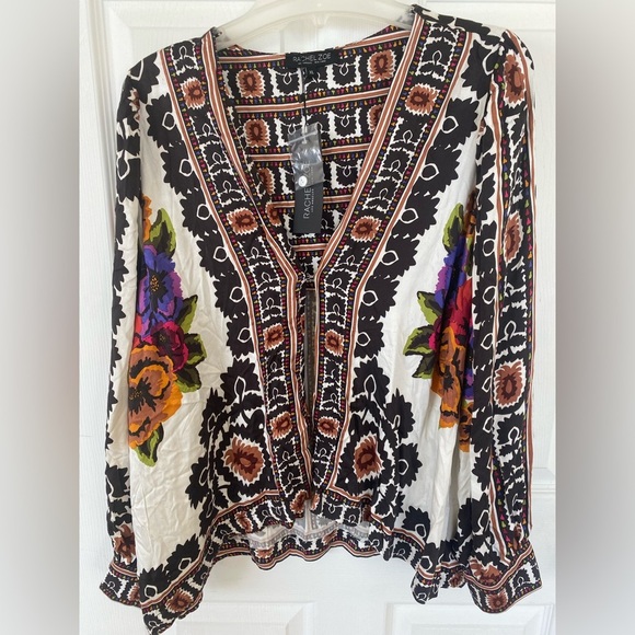 RACHEL ZOE NWT New York Bohemian Floral Women's Top - Picture 1 of 5